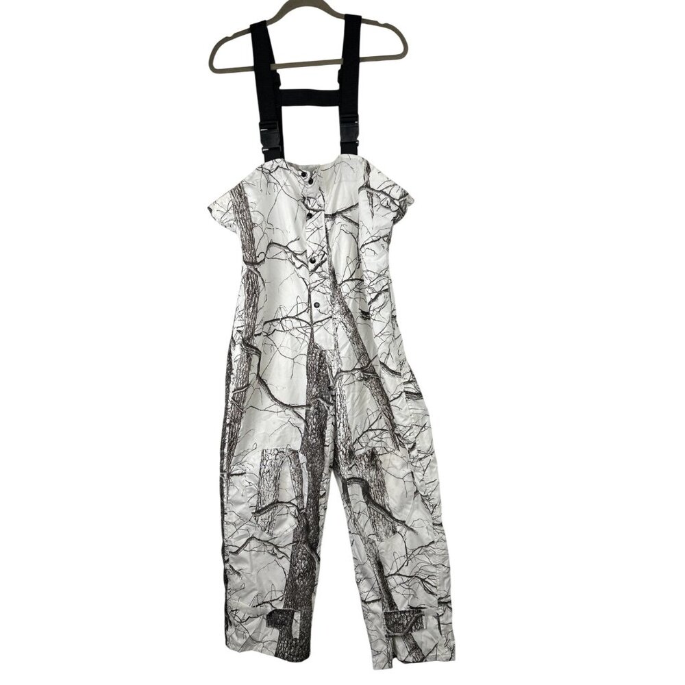 Huntworth Men's Hunting Micro Fiber Bib Overalls Size Large  - Snow Camouflage